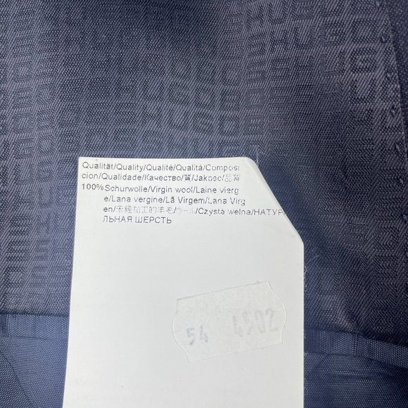 Hugo Boss Blazer Coat Men's Size 44R Navy 2 Button Lanificio Tesse Biella Wool - Picture 11 of 16